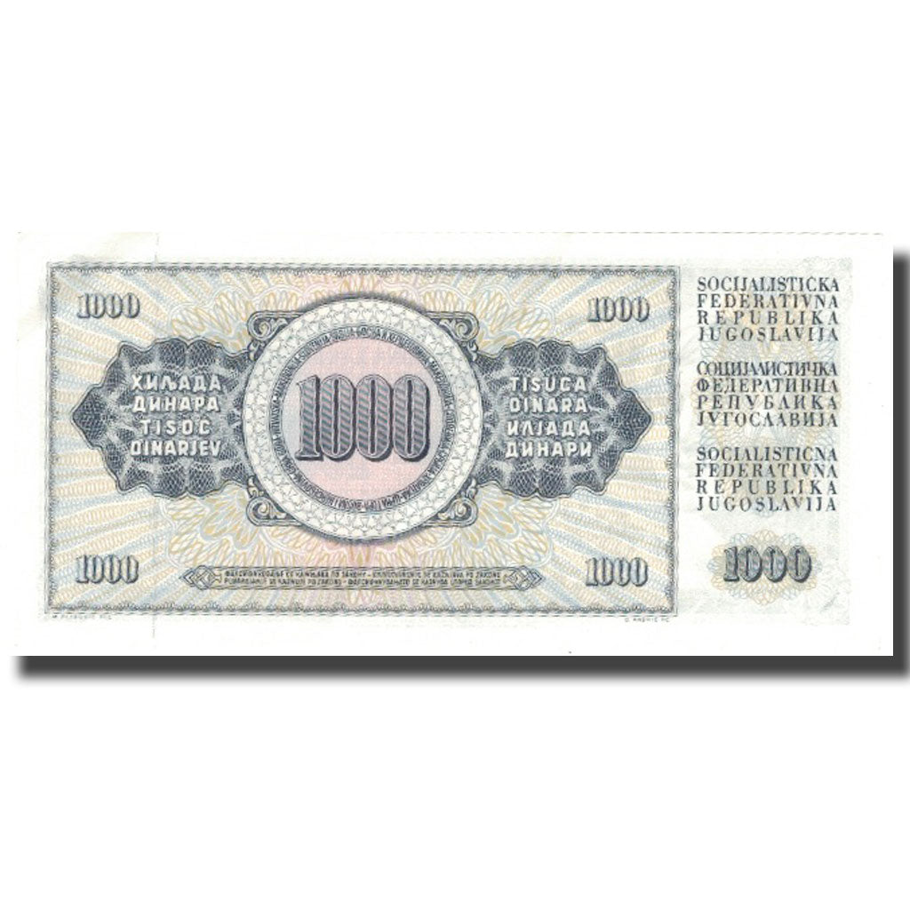 Biljet, Joegoslaviëe, 1000 Dinara, 1981, 1981-11-04, KM:92d, SPL