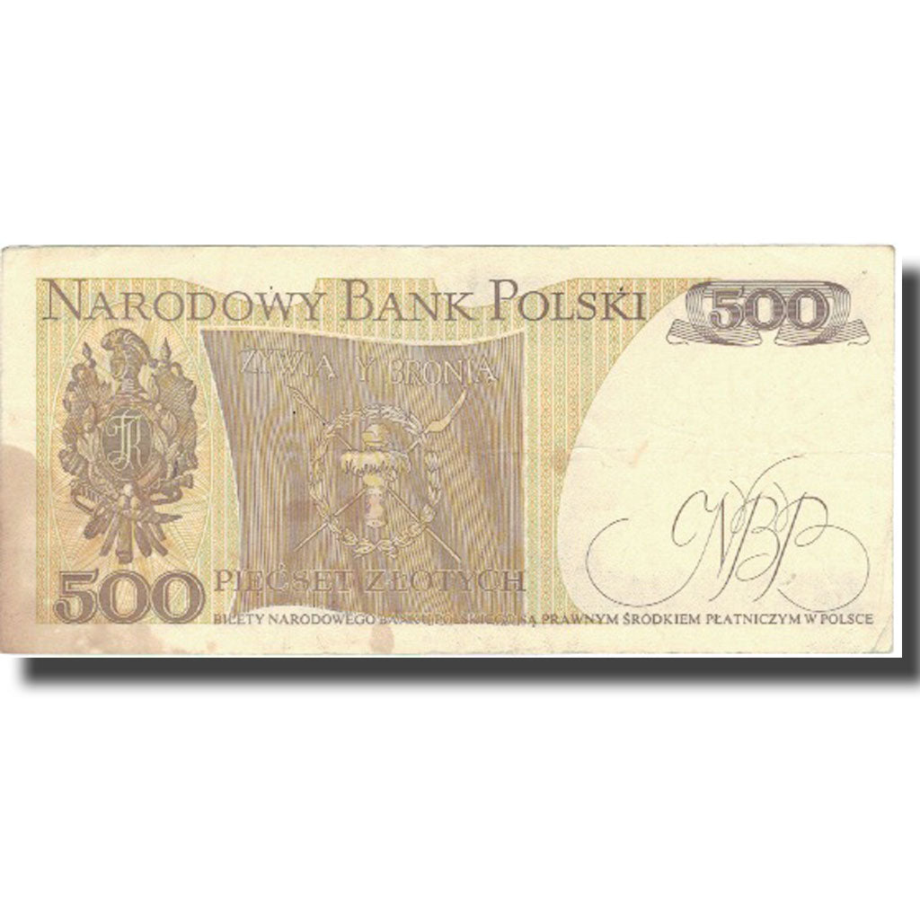 Banknote, Poland, 500 Zlotych, 1982, 1982-06-01, KM:145d, AU(50-53)