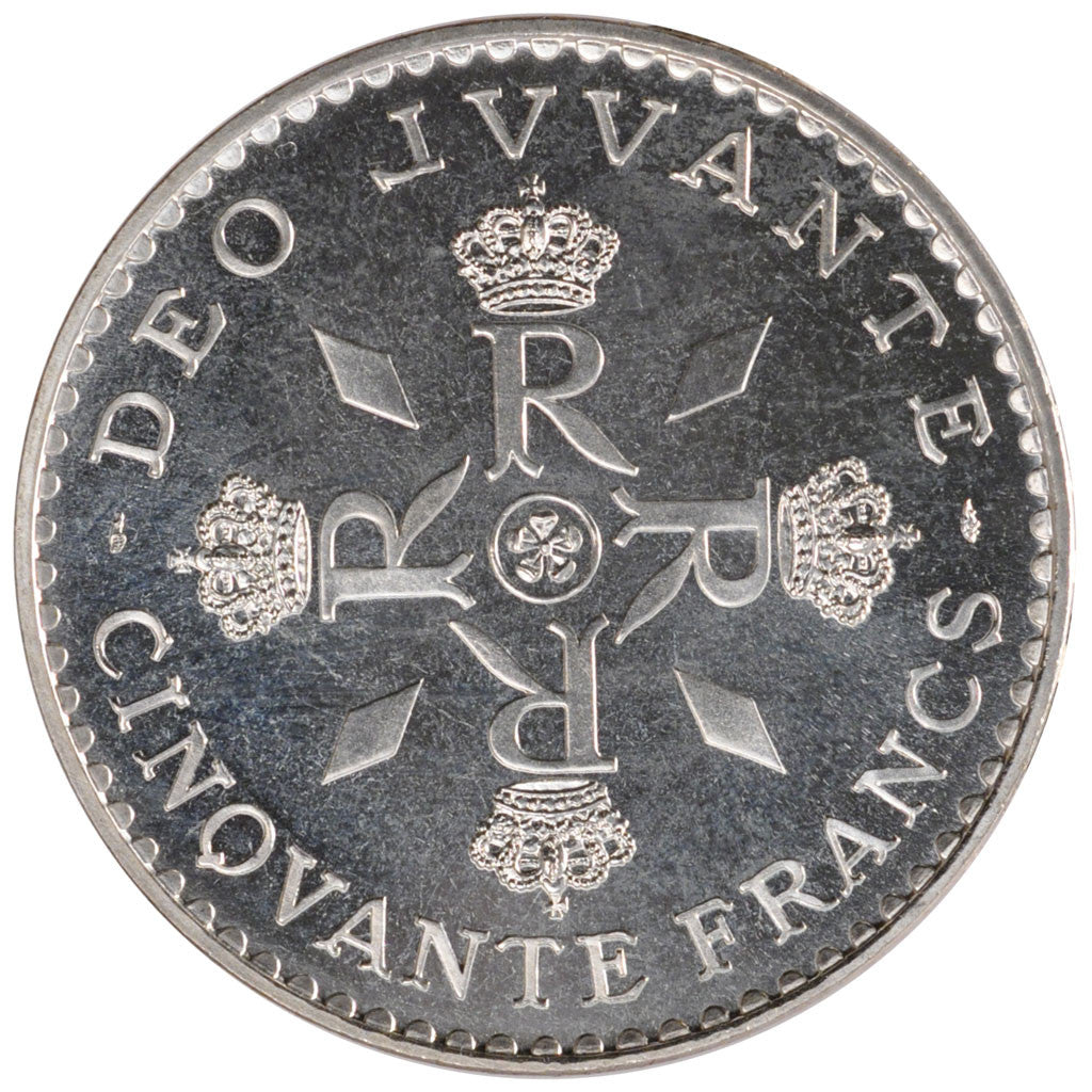 MONACO, 50 Francs, 1974, KM #E66, MS(60-62), Silver, Gadoury #162, 29.91