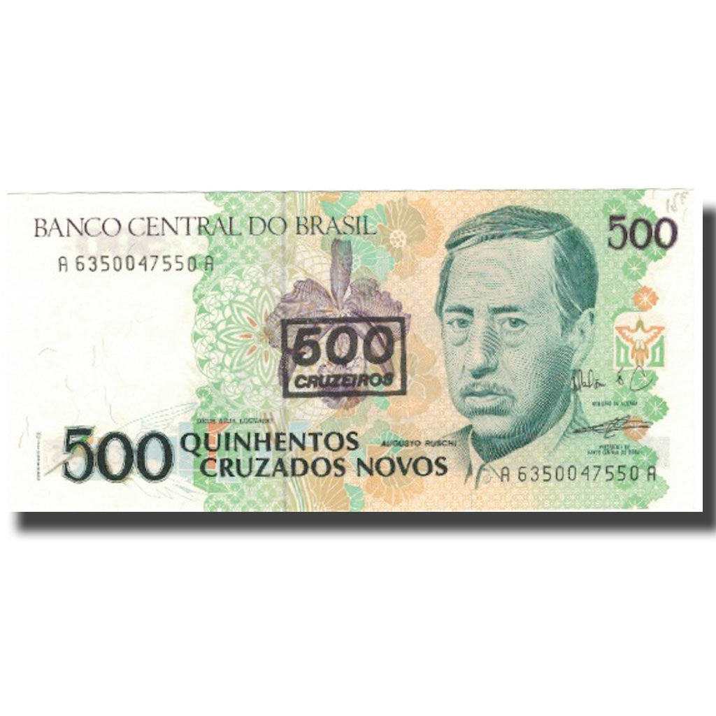 Geldschein, Brasilien, 500 Cruzeiros on 500 Cruzados Novos, Undated (1990)