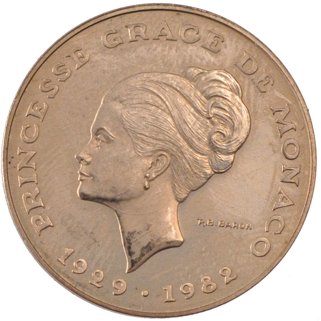 Monaco, 10 Francs, 1982, MS(60-62), Cupro-nickel Aluminium, Gadoury #158, 10.00