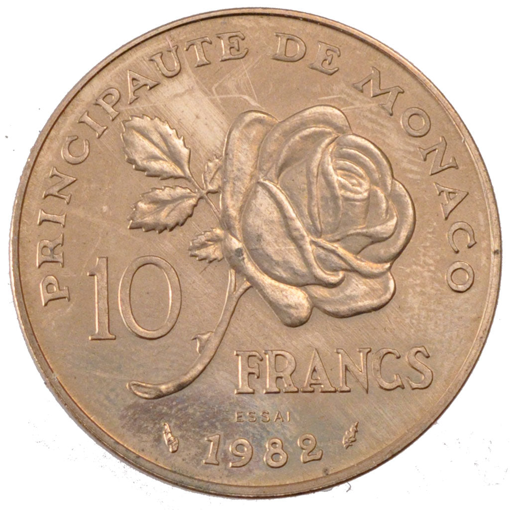 Monaco, 10 Francs, 1982, MS(60-62), Cupro-nickel Aluminium, Gadoury #158, 10.00