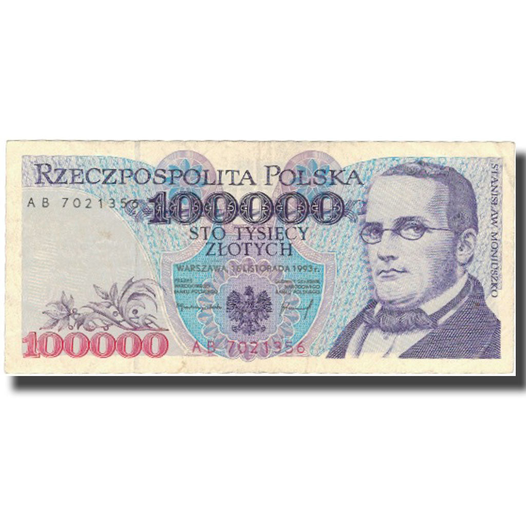 Banknote, Poland, 100,000 Zlotych, 1993, 1993-11-16, KM:160a, AU(50-53)