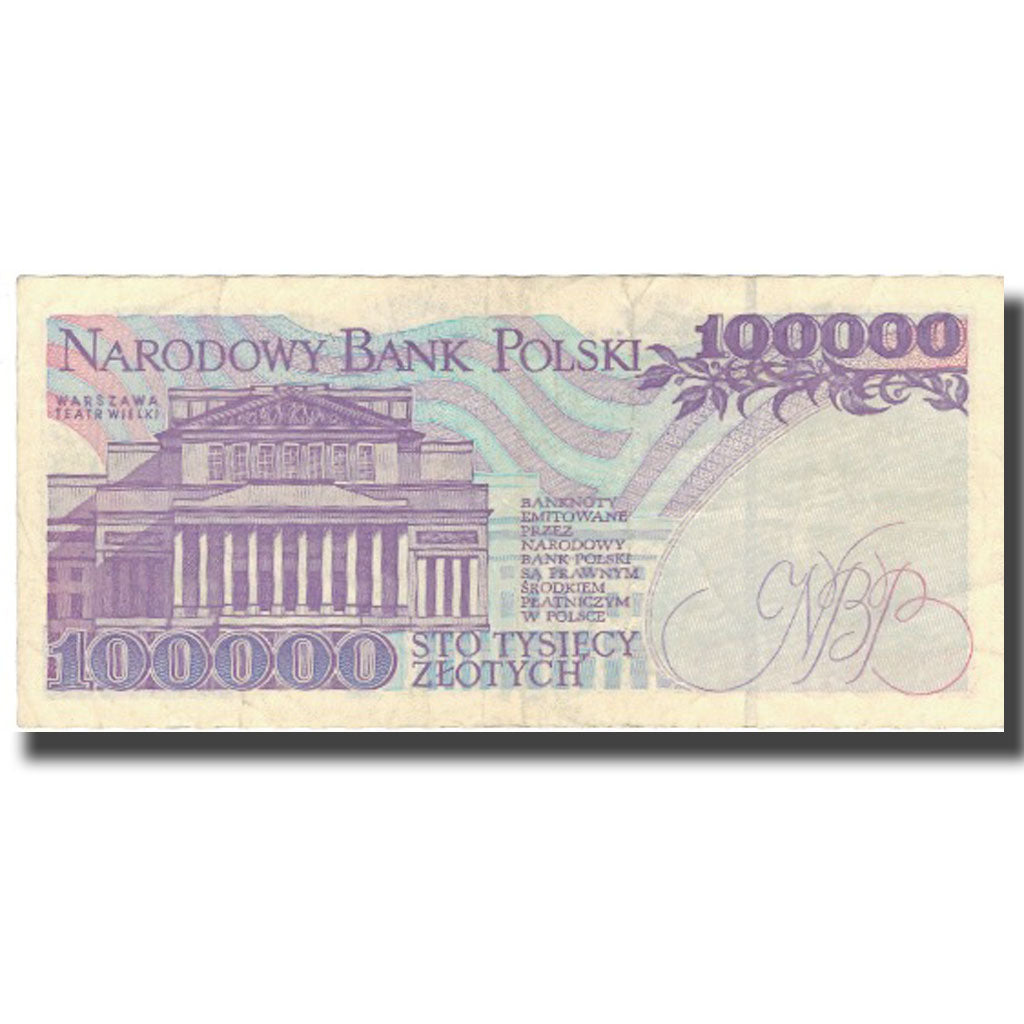 Banknote, Poland, 100,000 Zlotych, 1993, 1993-11-16, KM:160a, AU(50-53)