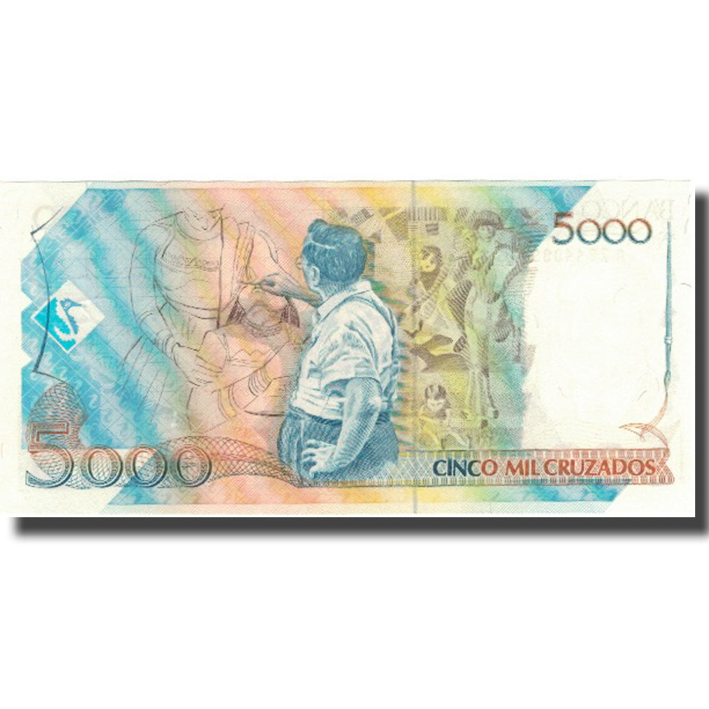 Nota, Brasil, 5 Cruzados Novos on 5000 Cruzados, Undated (1989), KM:217a