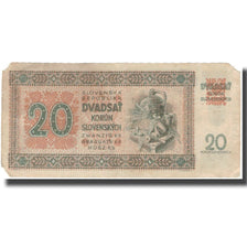 Banknote, Slovakia, 20 Korun, 1942, 1942-09-11, KM:7a, EF(40-45)