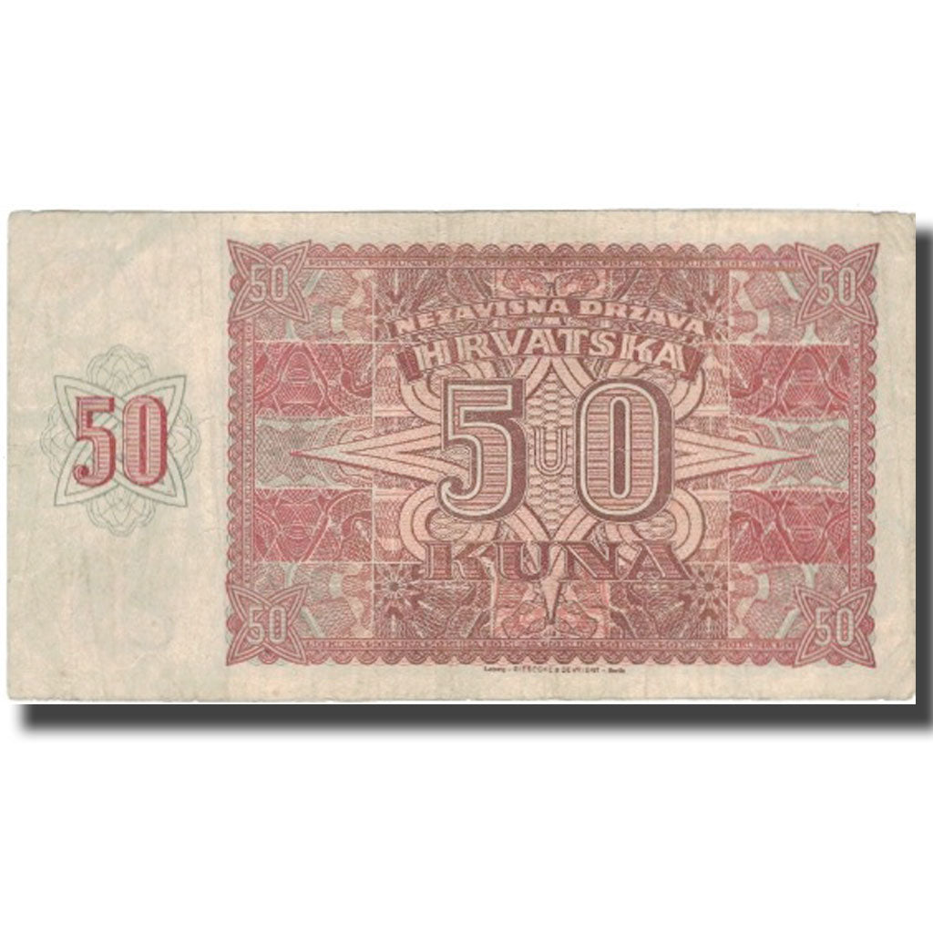 Banknote, Croatia, 50 Kuna, 1941, 1941-05-26, KM:1a, VF(30-35)