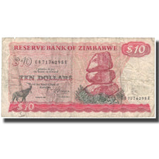 Banknote, Zimbabwe, 10 Dollars, 1983, 1983, KM:3d, VF(20-25)