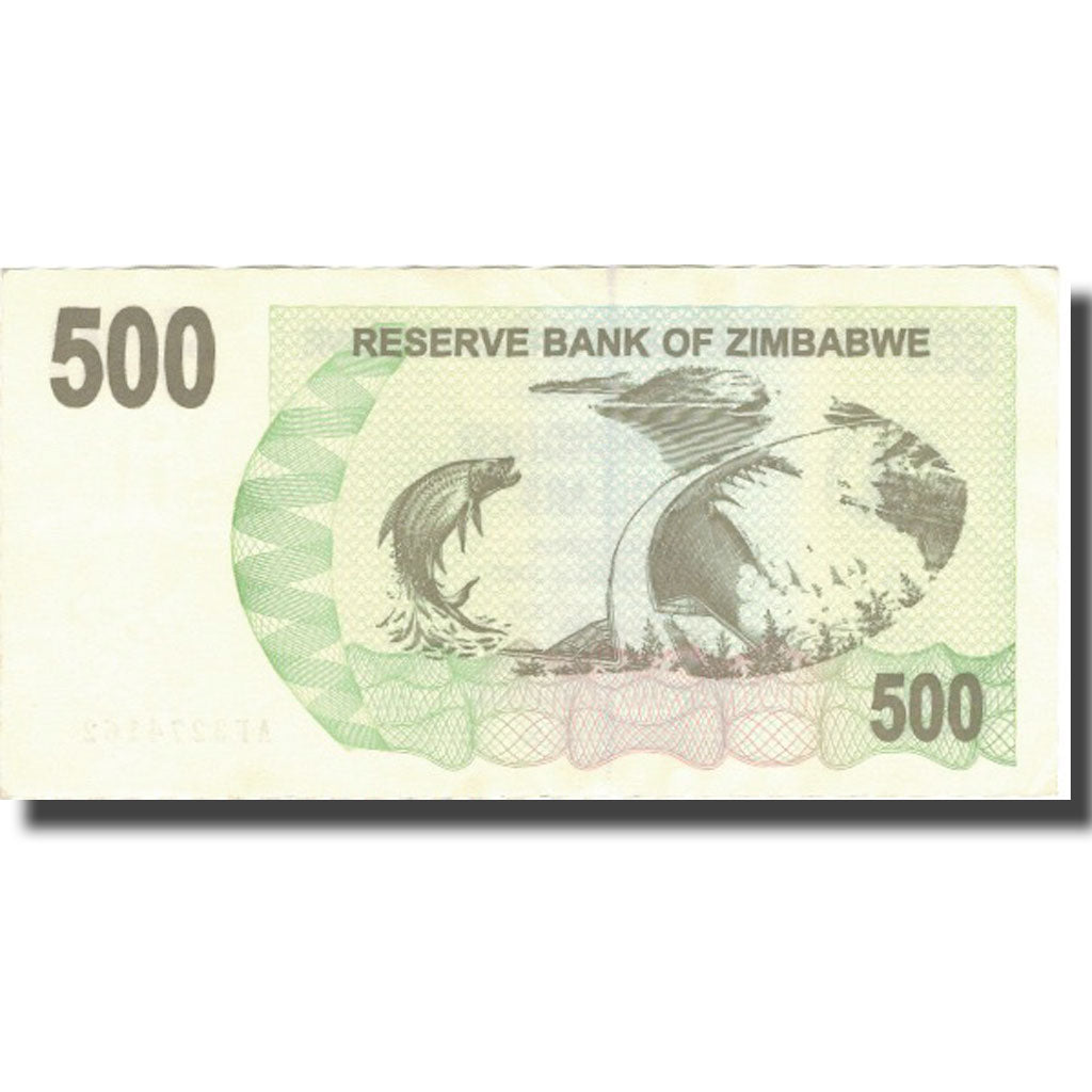 Biljet, Zimbabwe, 500 Dollars, 2006, 2006-08-01, KM:43, TTB+