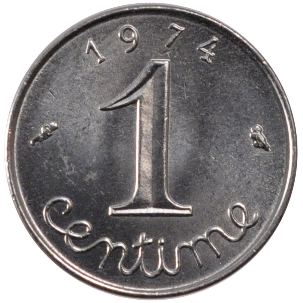 FRANCE, Épi, Centime, 1974, Paris, KM #928, MS(60-62), Stainless Steel, 15, ...