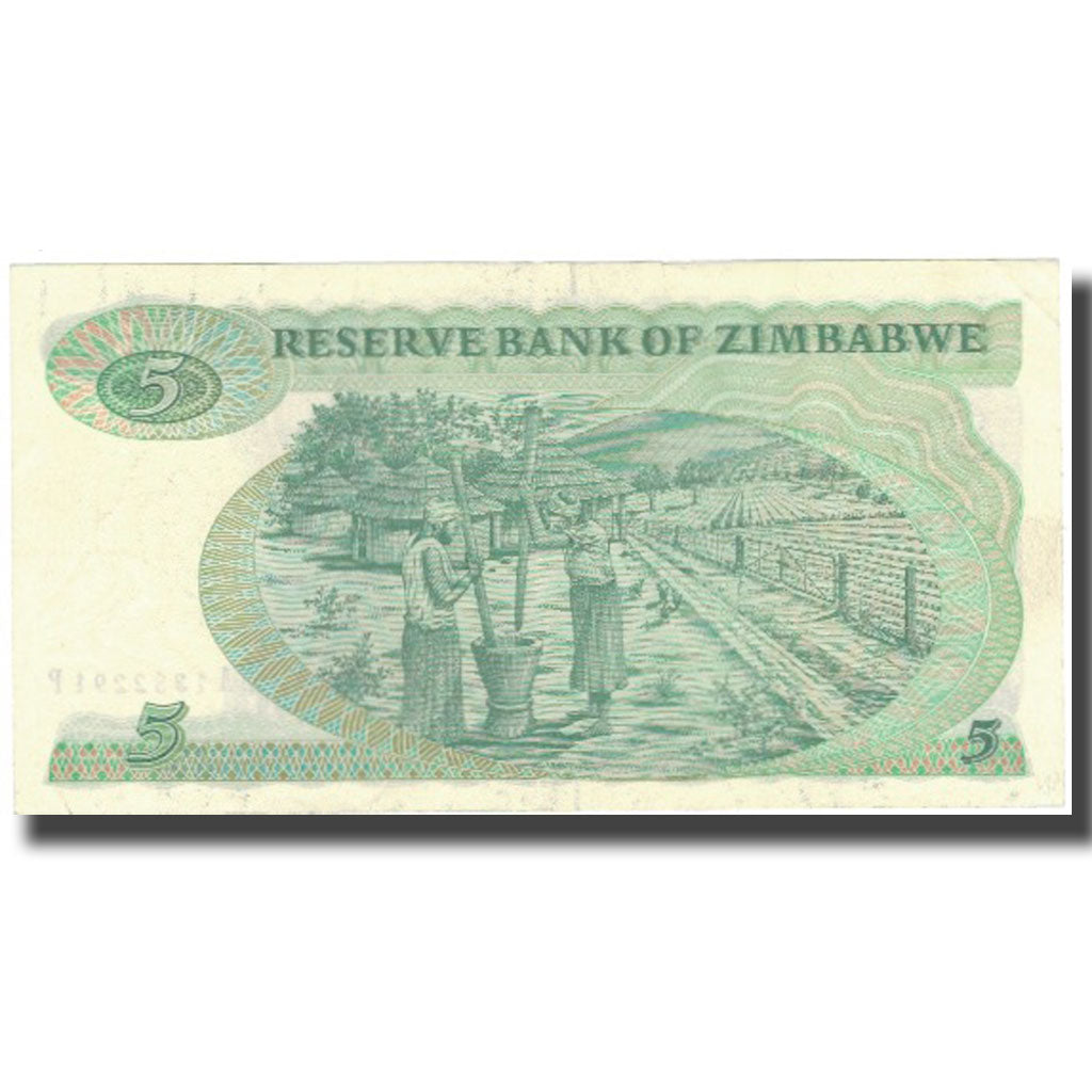Banconote, Zimbabwe, 5 Dollars, 1983, 1983, KM:2c, BB+