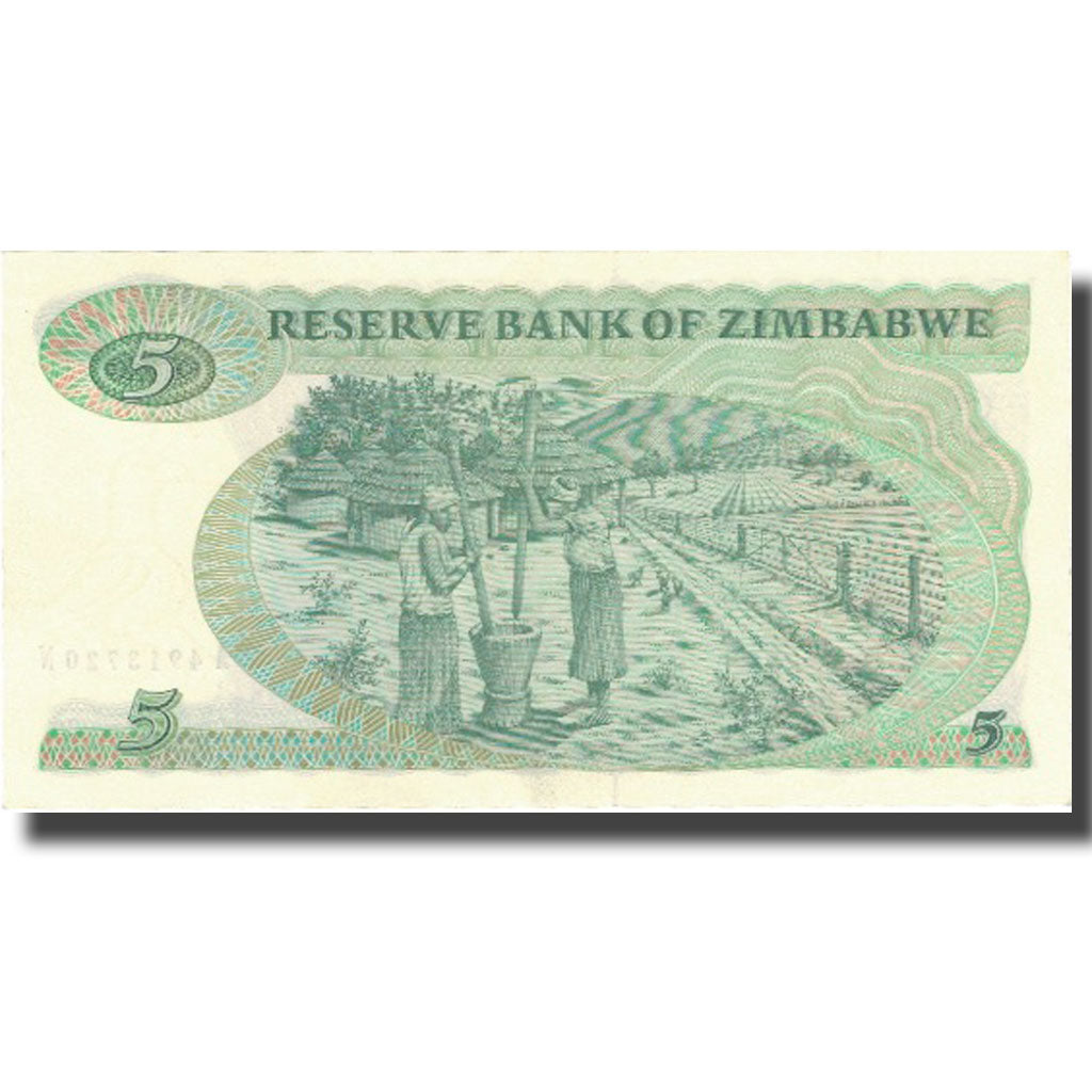 Banknote, Zimbabwe, 5 Dollars, 1983, 1983, KM:2c, AU(50-53)