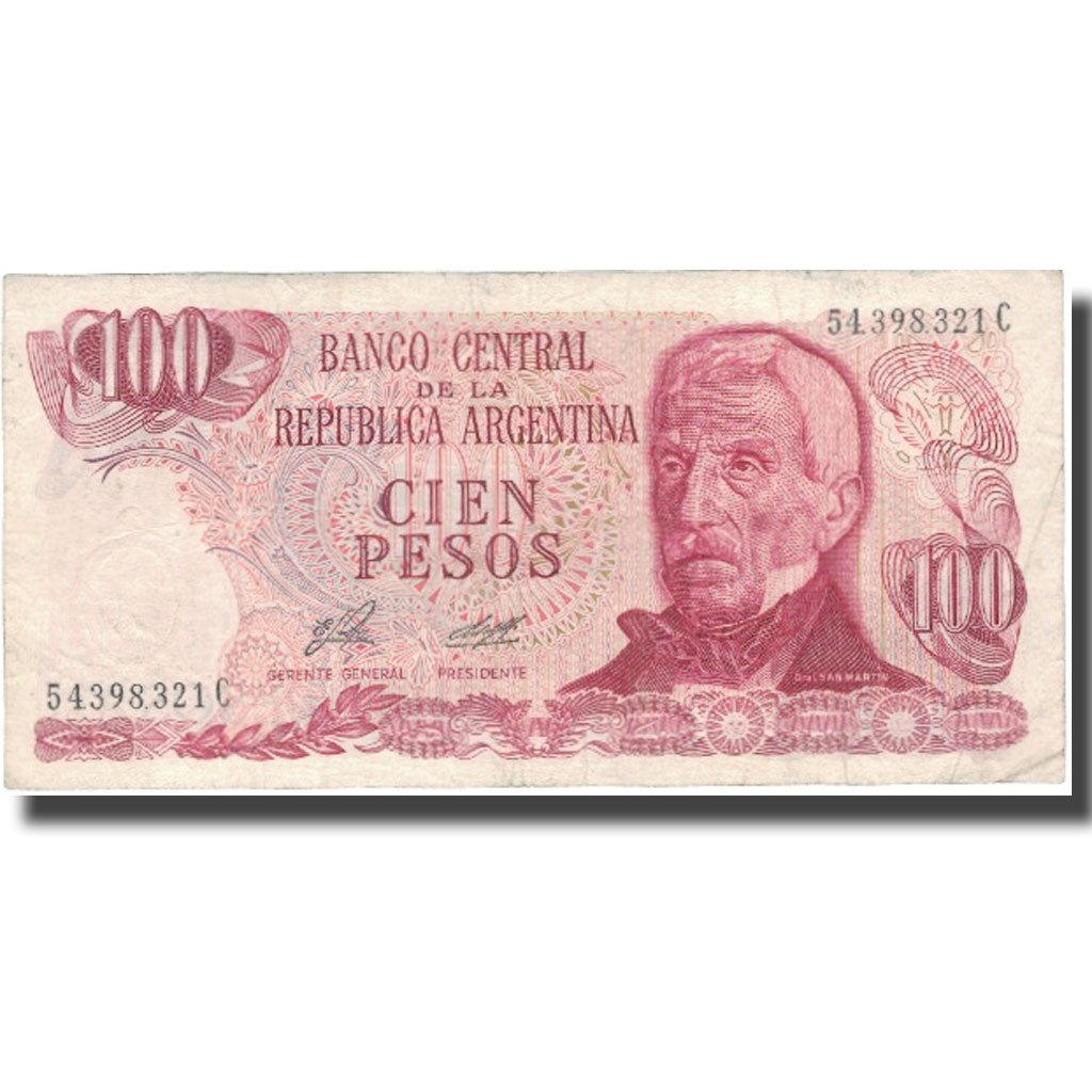 Banknot, Argentina, 100 Pesos, Undated (1976-78), Undated, KM:302a, EF(40-45)