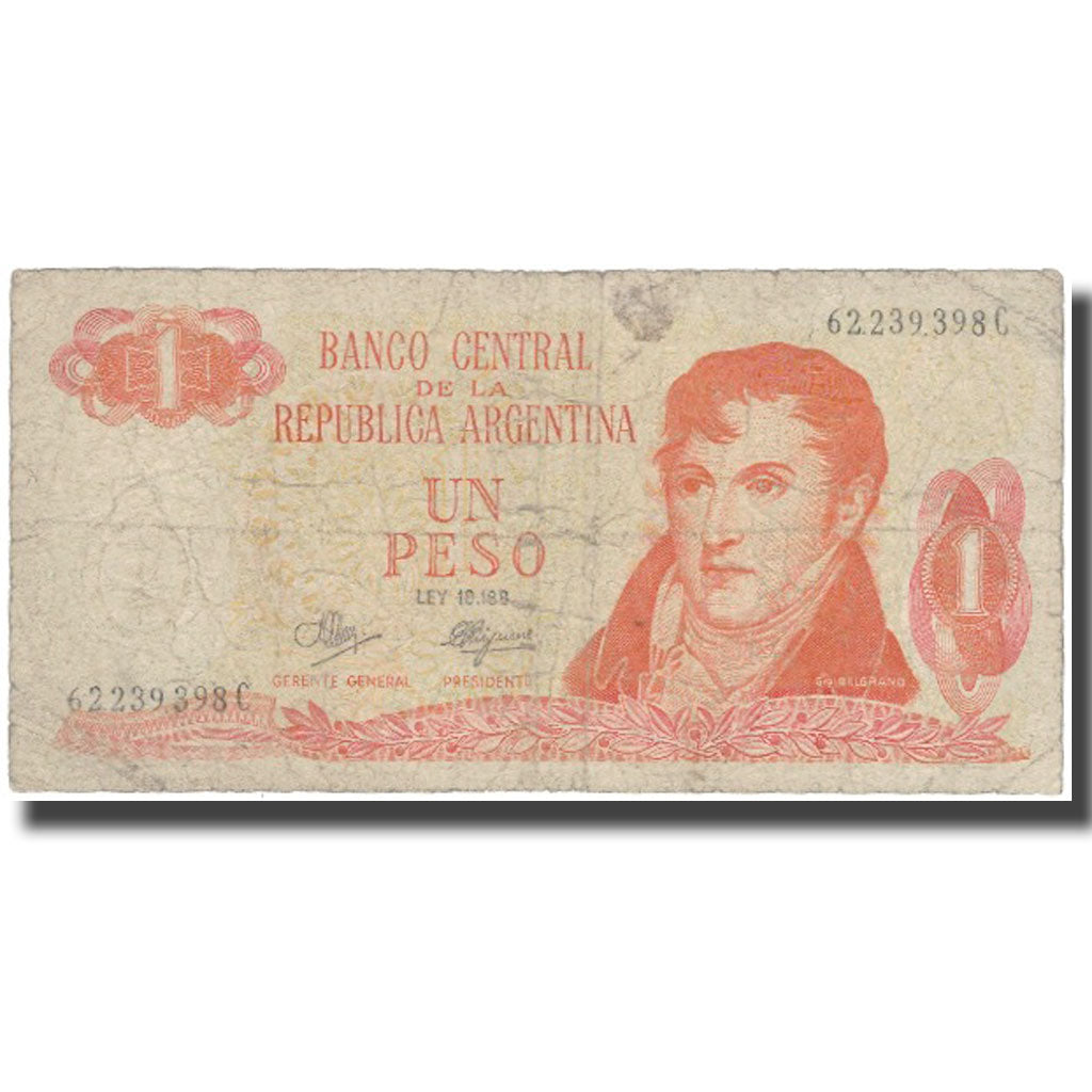 Banconote, Argentina, 1 Peso, undated ( 1970-73), KM:287, MB