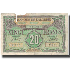 Banknote, Algeria, 20 Francs, 1948, 1948-06-04, KM:103, VG(8-10)
