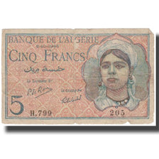 Banknote, Algeria, 5 Francs, 1944, 1944, KM:94a, VF(20-25)
