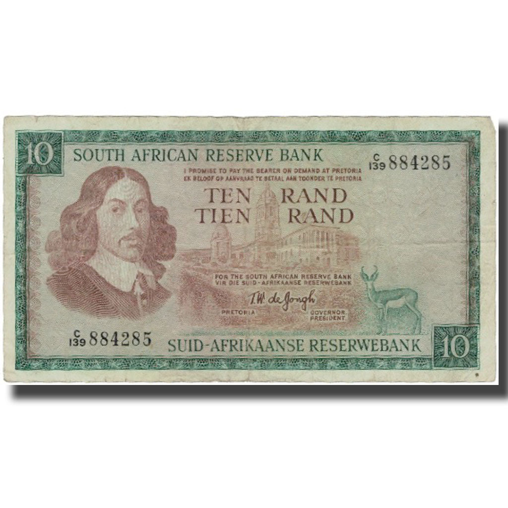 Banknote, South Africa, 10 Rand, UNDATED (1966-1976), KM:113b, VF(20-25)