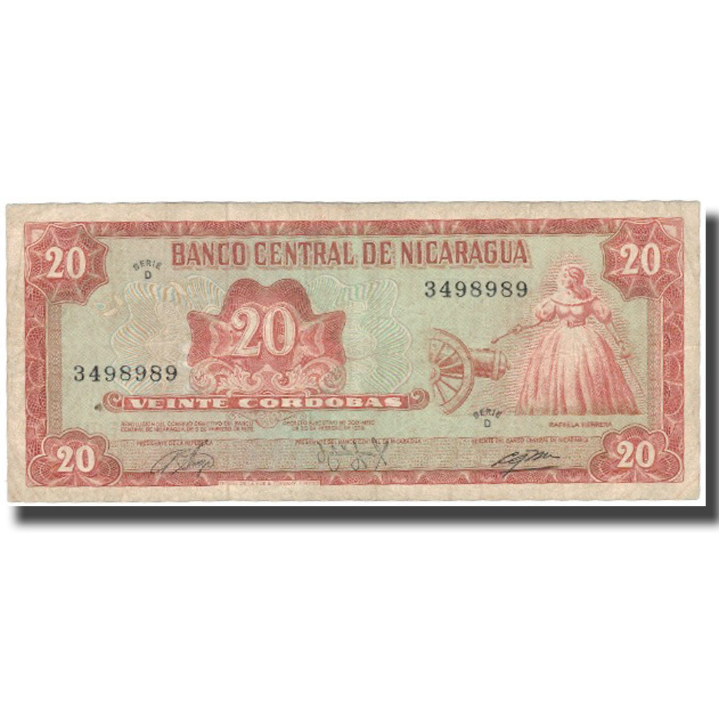 Billet, Nicaragua, 20 Cordobas, 1978, 1978-02-20, KM:129, TB+