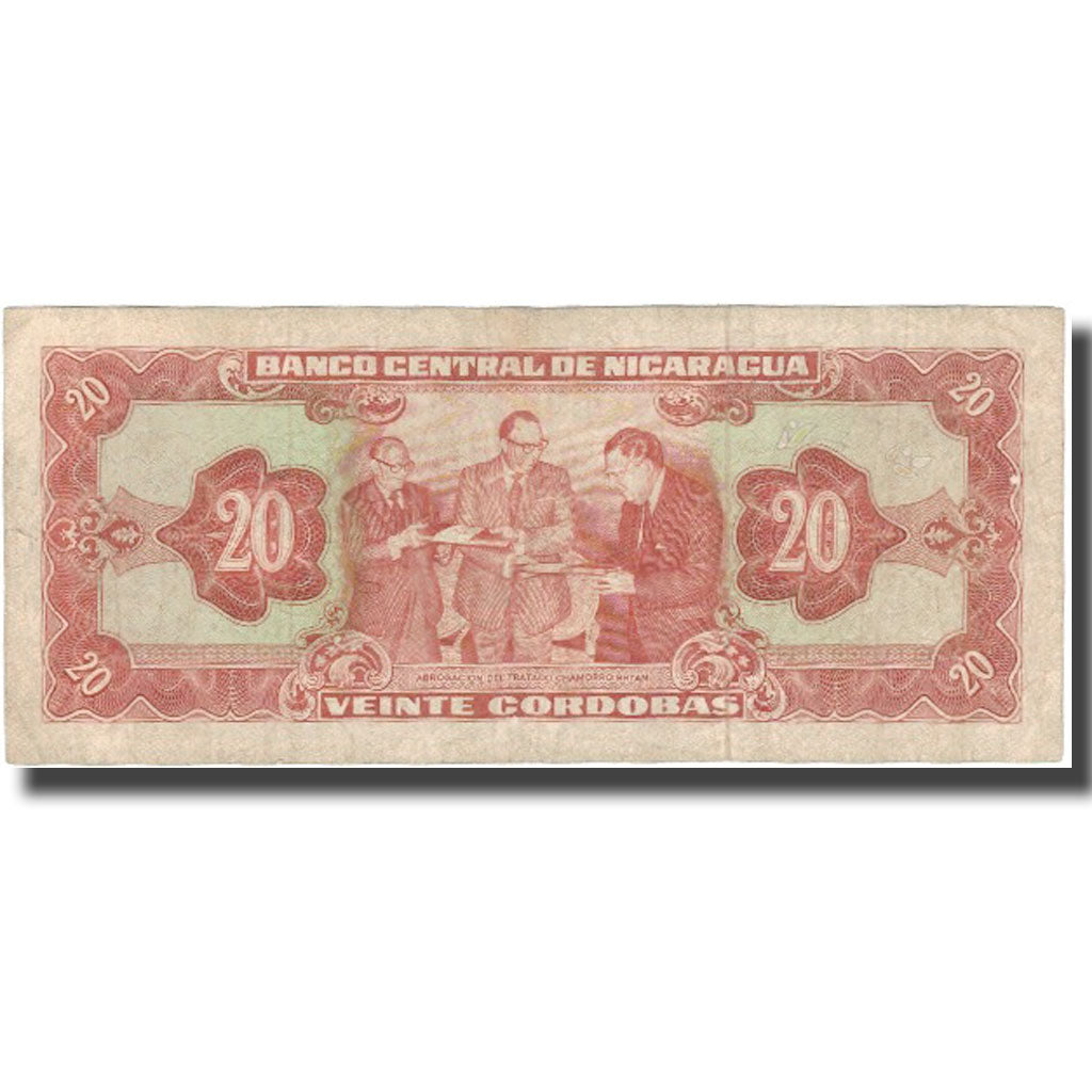Billet, Nicaragua, 20 Cordobas, 1978, 1978-02-20, KM:129, TB+