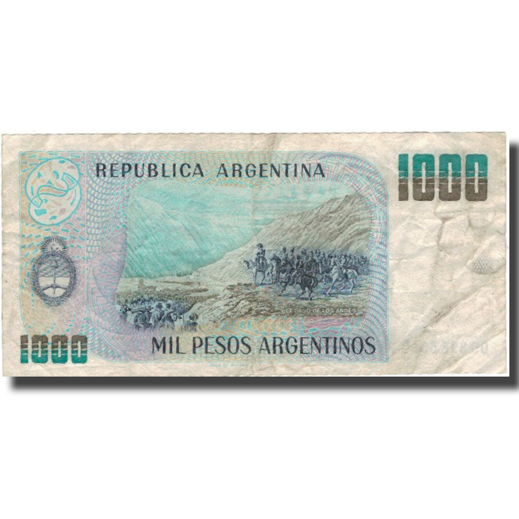 Billet, Argentine, 1000 Pesos Argentinos, Undated (1983-85), KM:317a, TB
