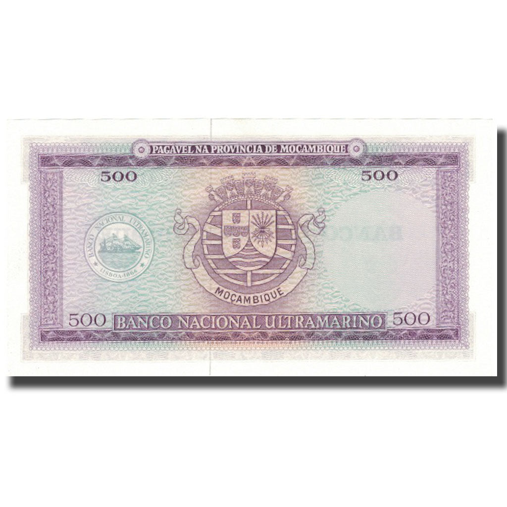 Nota, Moçambique, 500 Escudos, 1967, 1967-03-22, KM:118a, UNC(65-70)