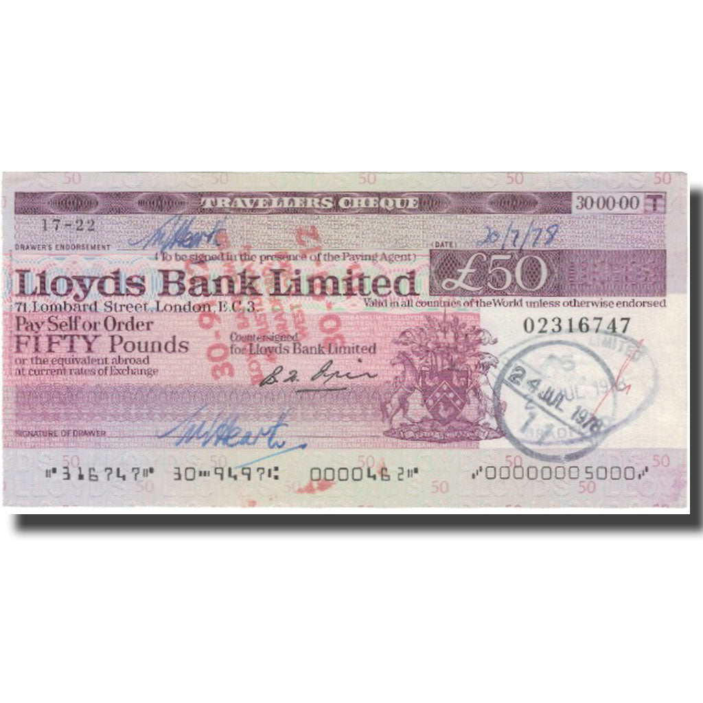 Banknote, Great Britain, 50 Pounds, 1978, 1978-07-24, UNC(65-70)