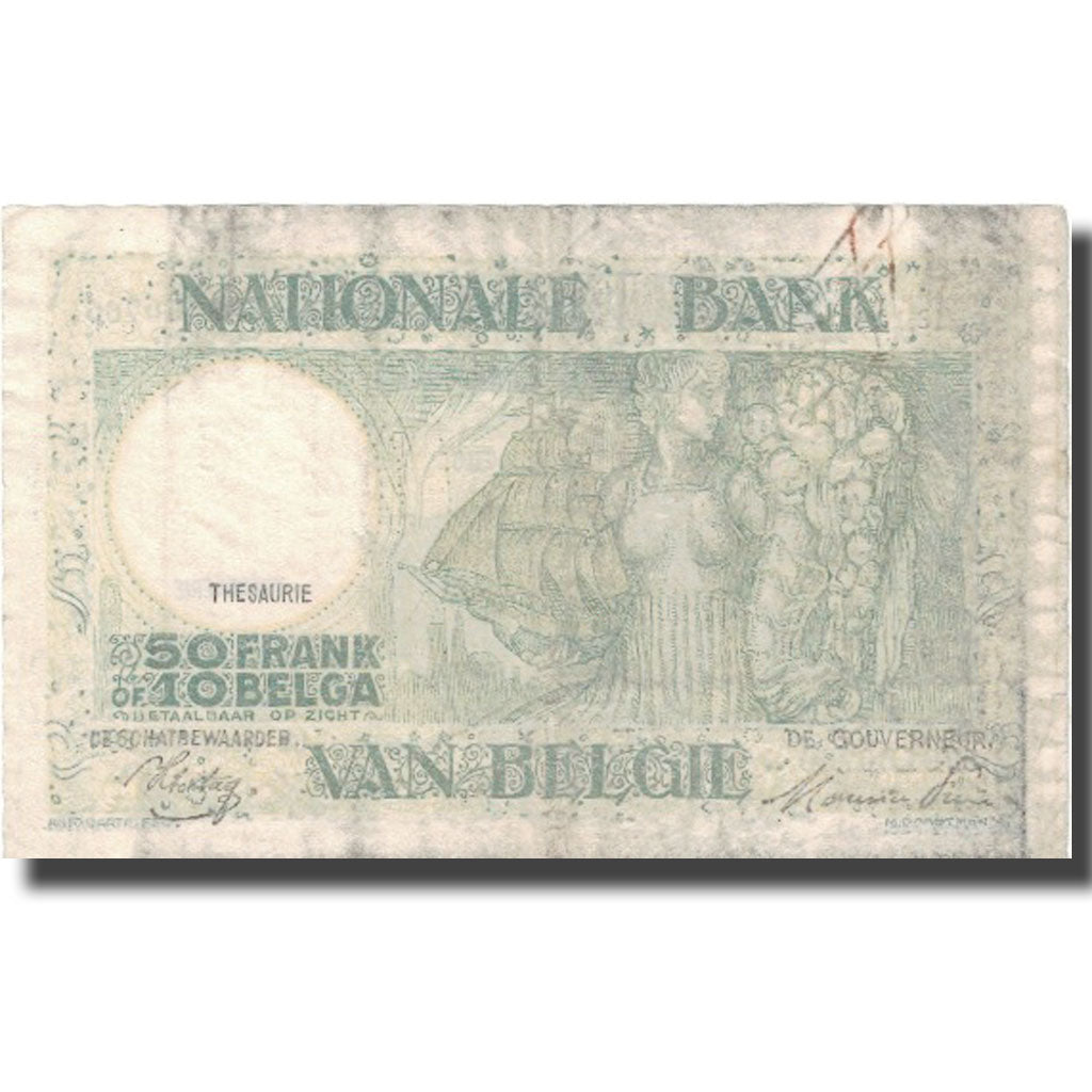 Banknote, Belgium, 50 Francs-10 Belgas, 1944, 1944-12-13, KM:100, VF(20-25)