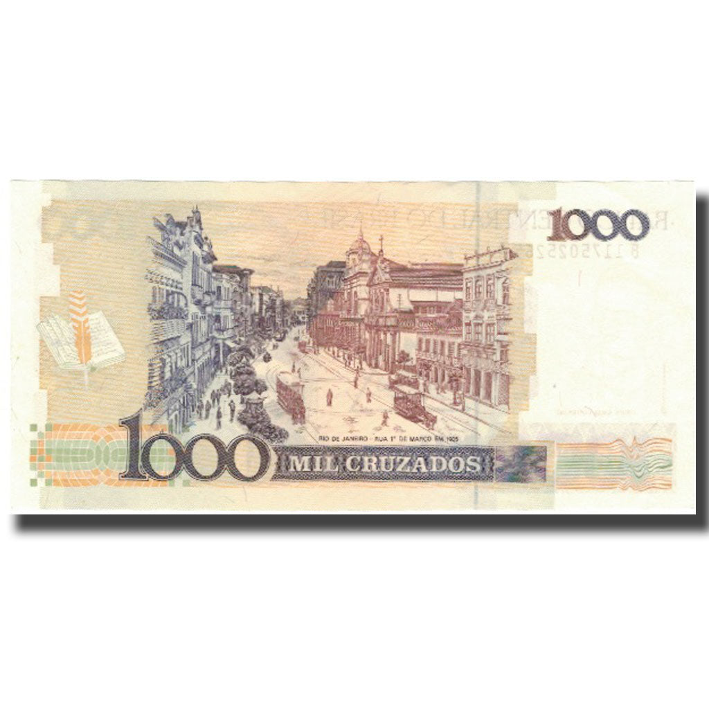 Banconote, Brasile, 1 Cruzado Novo on 1000 Cruzados, Undated (1989), KM:216a