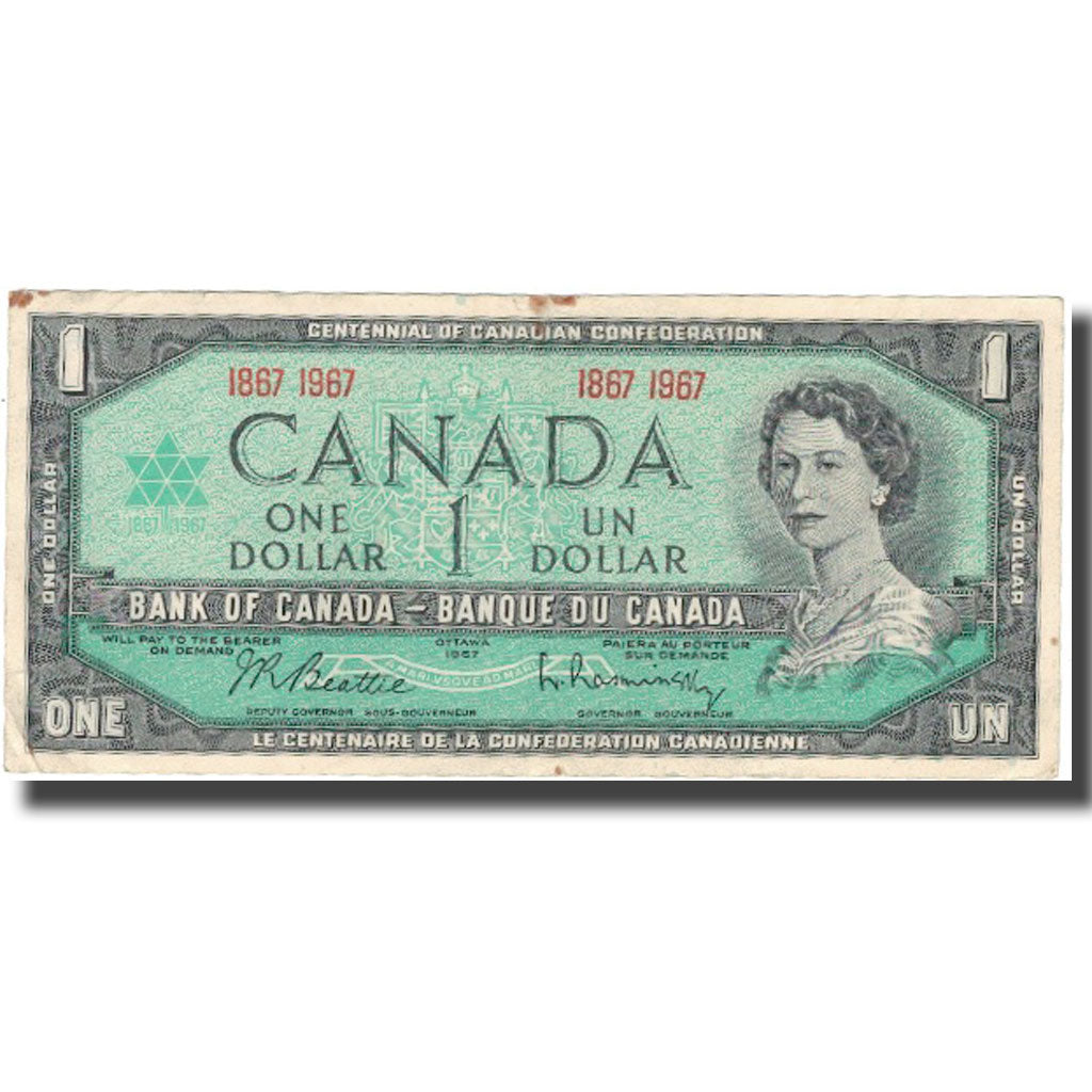 Banknote, Canada, 1 Dollar, 1967, 1967, KM:84a, VF(20-25)