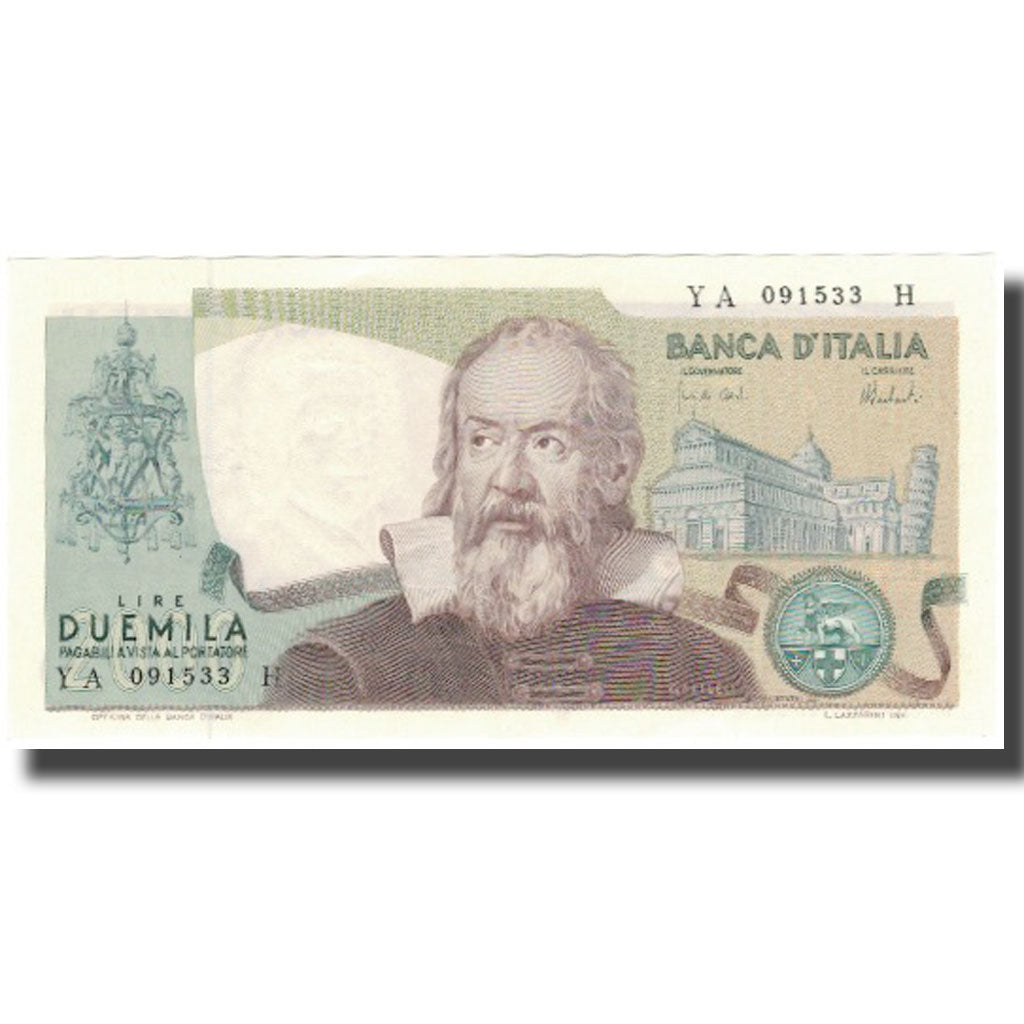 Banknote, Italy, 2000 Lire, 1973, 1973-10-08, KM:103a, UNC(65-70)