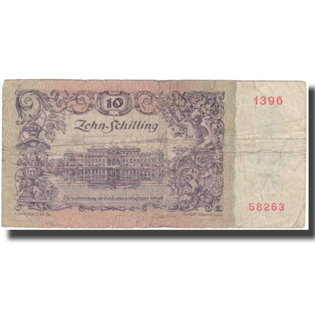 Banknote, Austria, 10 Schilling, 1950, 1950-01-02, KM:127, VF(20-25)