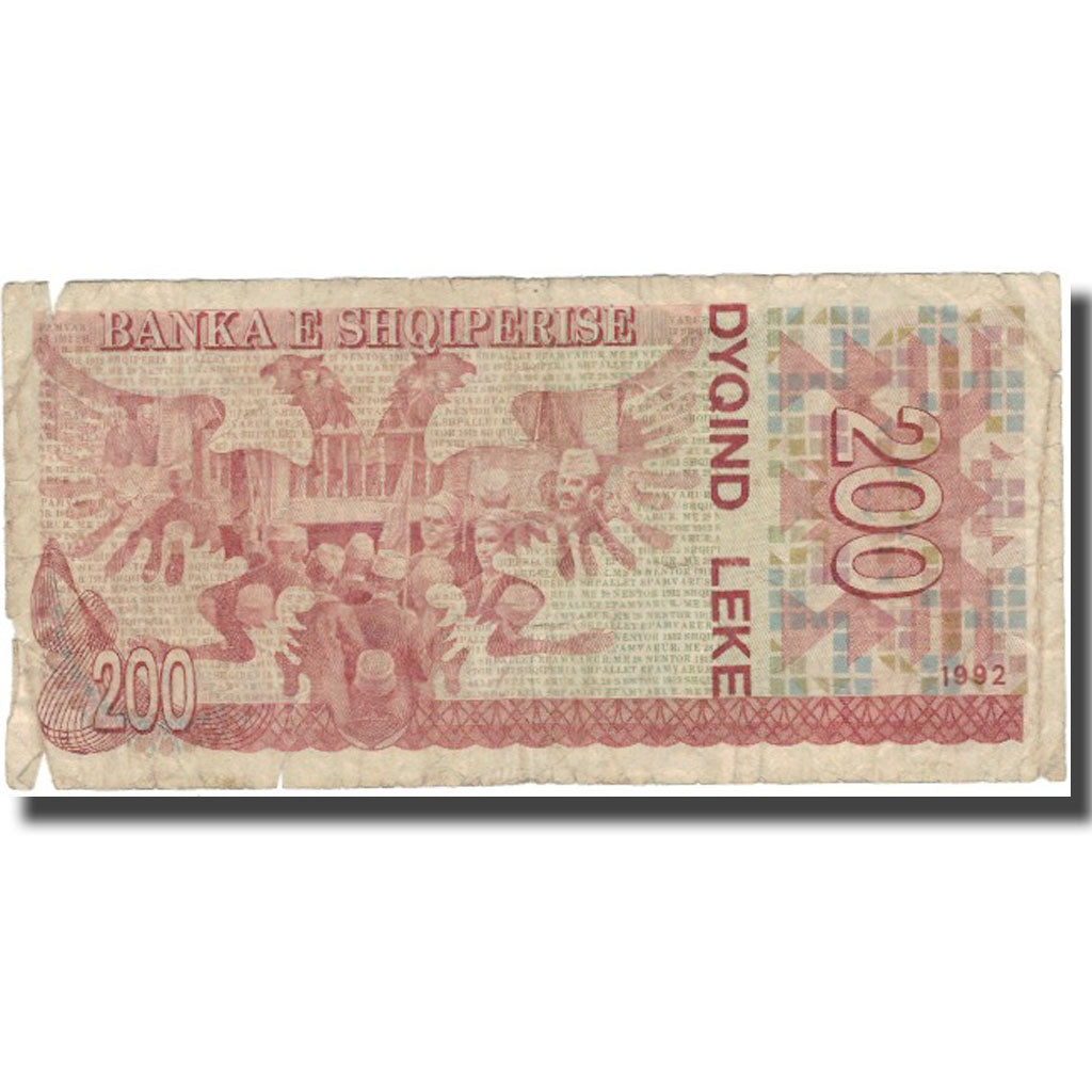 Banknote, Albania, 200 Lekë, 1992, 1992, KM:59a, VG(8-10)