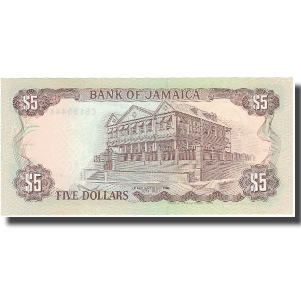 Banknote, Jamaica, 5 Dollars, 1991, 1991-07-01, KM:70d, UNC(65-70)