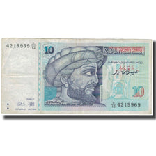 Banknote, Tunisia, 10 Dinars, 1994, 1994-11-07, KM:87, VF(30-35)