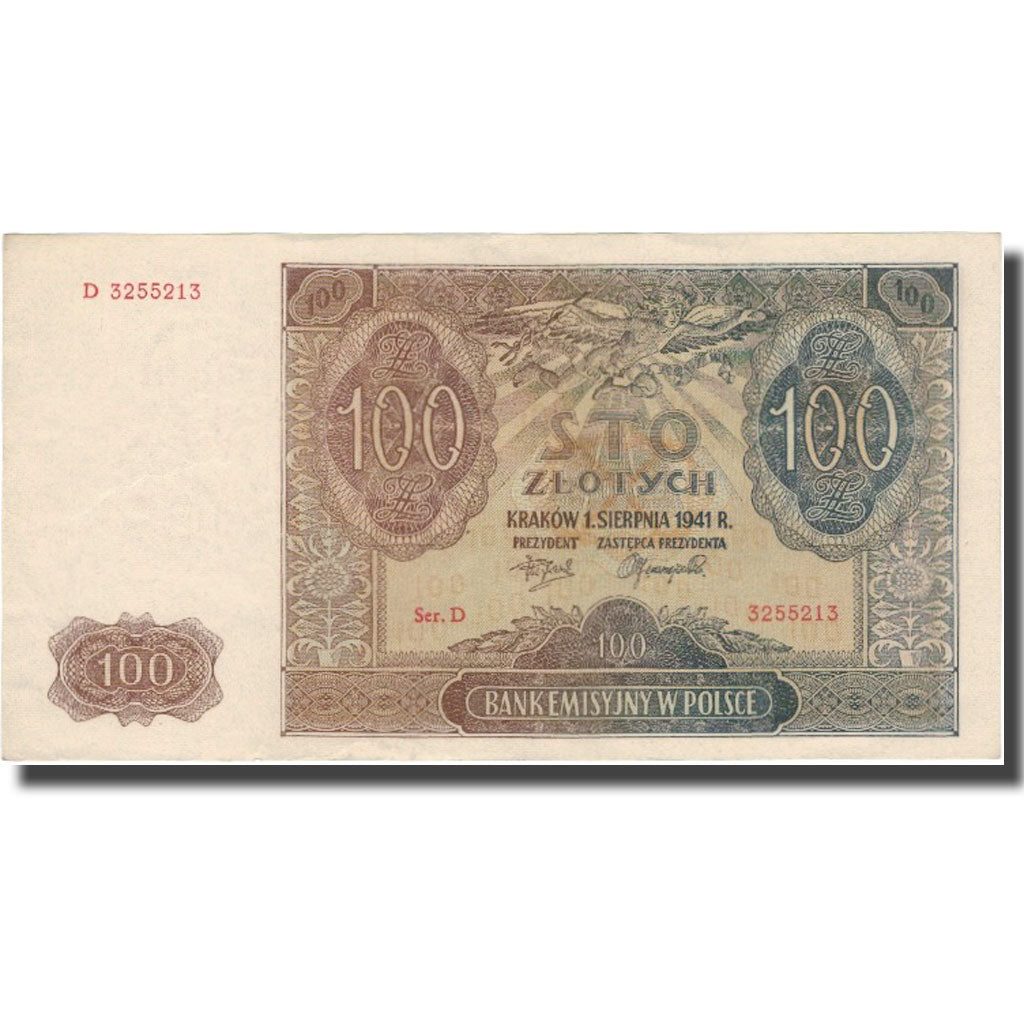 Banconote, Polonia, 100 Zlotych, 1941, 1941-08-01, KM:103, SPL