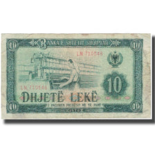 Banknote, Albania, 10 Lekë, 1976, 1976, KM:43a, VF(20-25)