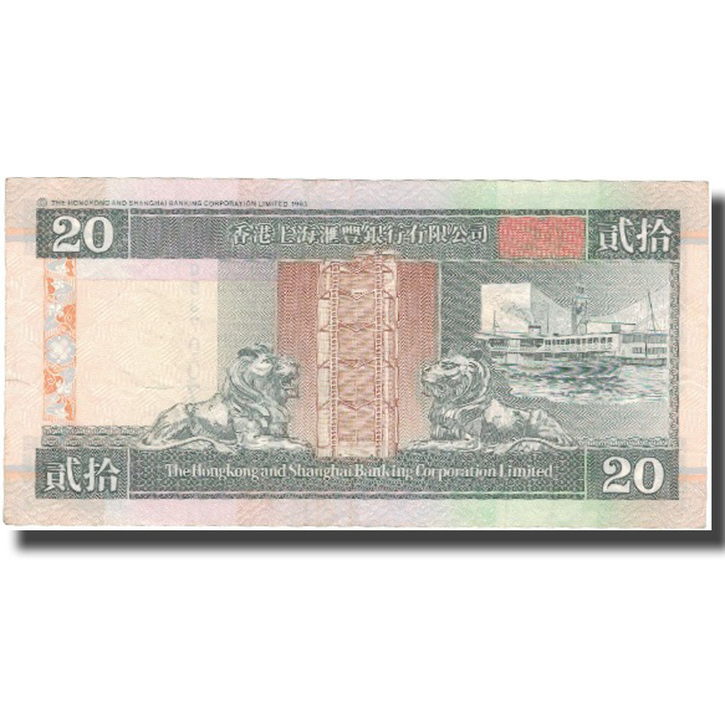 Banknote, Hong Kong, 20 Dollars, 2001, 2001-01-01, KM:201d, AU(50-53)