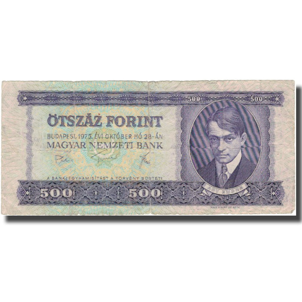 Banknote, Hungary, 500 Forint, 1975, 1975-10-28, KM:175a, VF(30-35)