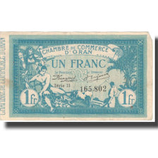 Banknote, Algeria,1 Franc, Chambre de Commerce,1915-11-10,AU(50-53), PIROT:14108