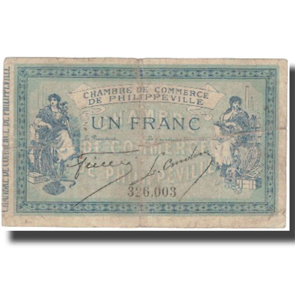 Banconote, Algeria, 1 Franc, Chambre de Commerce, 1914, 1914-11-10, MB