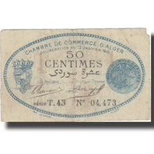 Banconote, Algeria, 50 Centimes, Chambre de Commerce, 1915, 1915-01-13, MB+