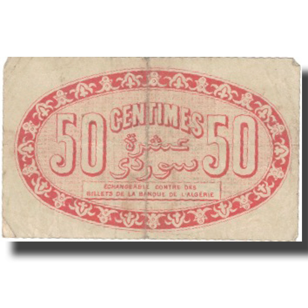 Banknote, Algeria, 50 Centimes, 1915, 1915-01-13, VF(30-35)