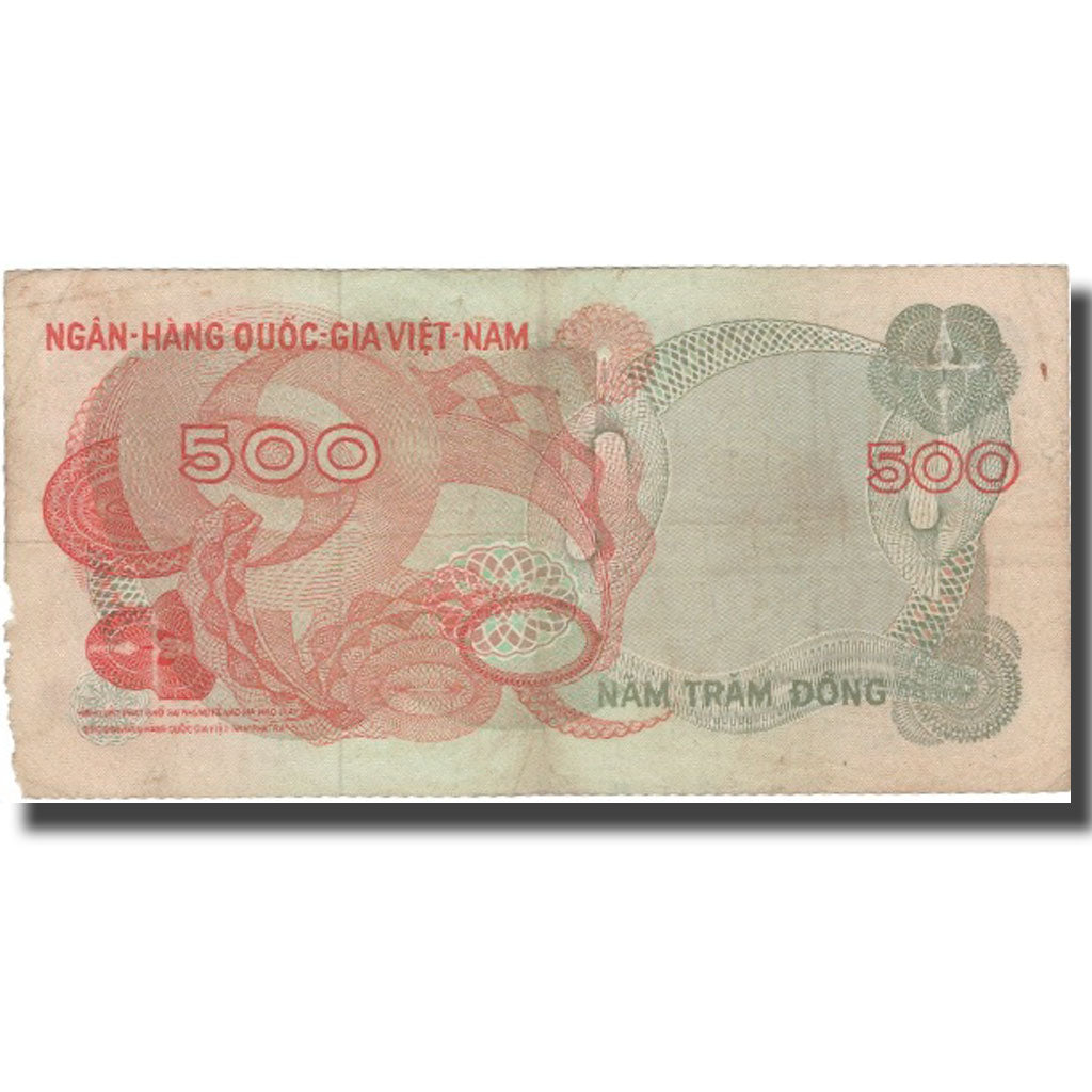 Banconote, Vietnam del Sud, 500 D<ox>ng, KM:28a, MB+