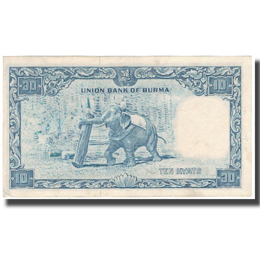 Banconote, Birmania, 10 Kyats, KM:48a, BB+