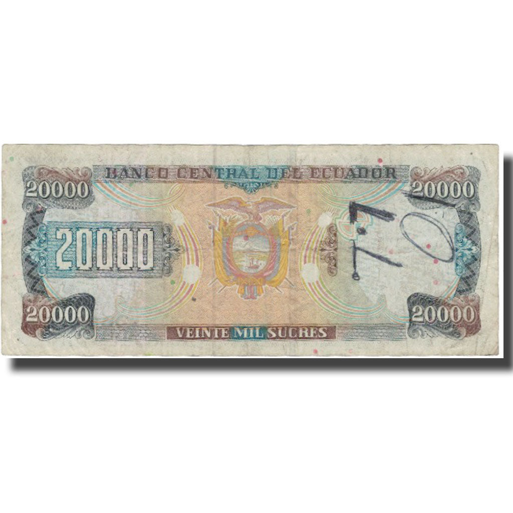 Billete, 20,000 Sucres, 1995, Ecuador, 1995-11-20, KM:129a, BC+