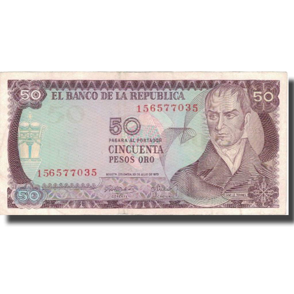Banconote, Colombia, 50 Pesos Oro, 1973, 1973-07-20, KM:414, BB