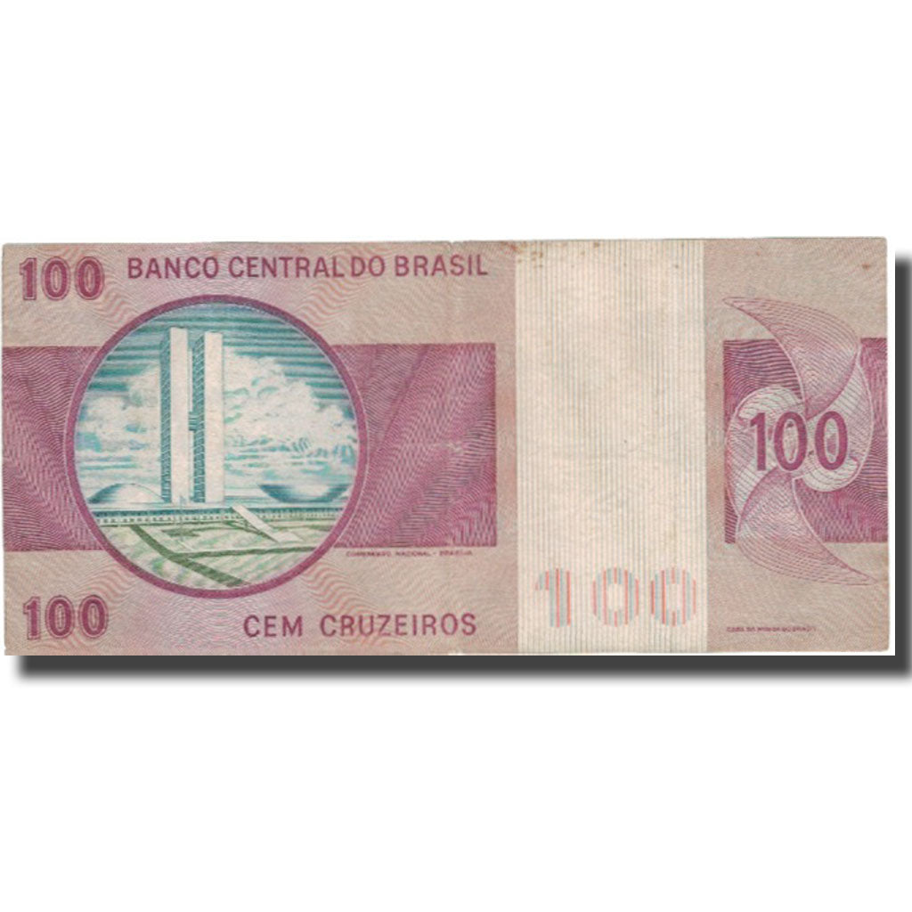 Banknote, Brazil, 100 Cruzeiros, KM:195Aa, EF(40-45)