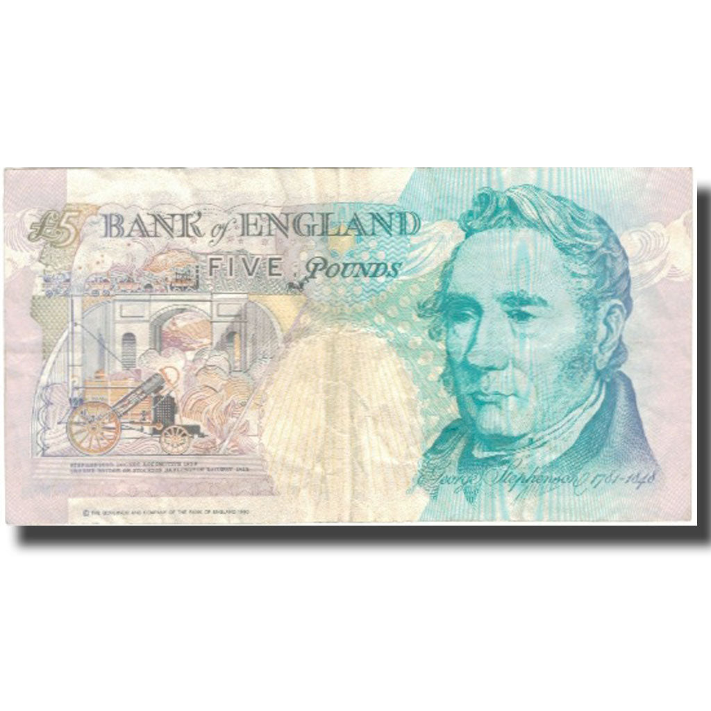 Banknote, Great Britain, 5 Pounds, 1990, 1990, KM:382b, EF(40-45)