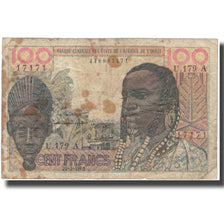 Banknote, West African States, 100 Francs, 1961, 1961-03-20, KM:101Aa, F(12-15)