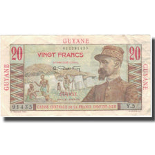 Banknote, FRENCH GUIANA, 20 Francs, KM:21a, VF(30-35)